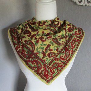 1980s India print paisley scarf